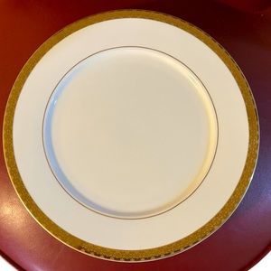 SANGO Georgetown 8455 Ivory w/Gold Encrusted Band Dinner Plate Fine China 5/8
